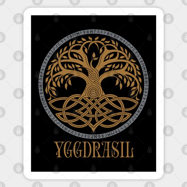 Yggdrasil Viking Tree of Life Norse Pagan Mythology Magnet by Blue Pagan